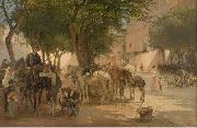 Edvard Petersen At the Capuchin Monastery in Rome oil painting reproduction